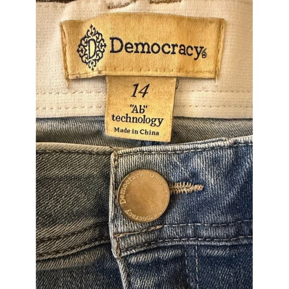 Democracy Ab technology Skinny Jeans Womens 14 Light Wash Stretch Denim - Picture 2 of 10